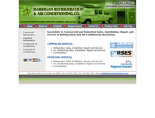 Tablet Screenshot of harriganrefrigeration.com